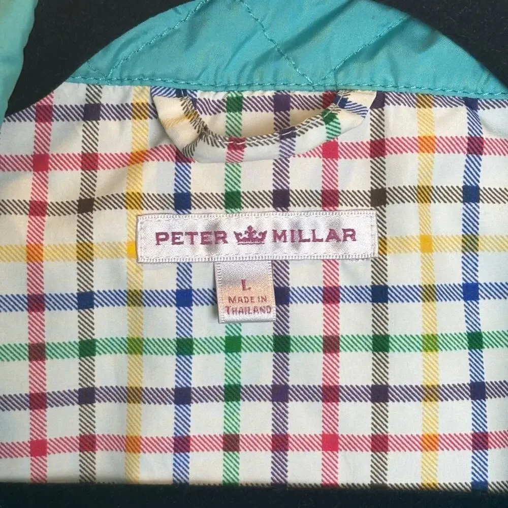 Peter Millar Womens Vintage Turquoise Quilted Golf Quiet Luxe Vest Large EUC - Picture 5 of 7